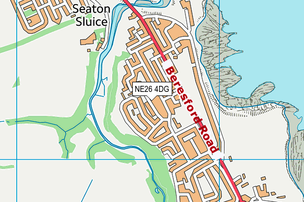 NE26 4DG map - OS VectorMap District (Ordnance Survey)