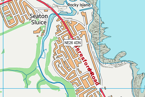 NE26 4DN map - OS VectorMap District (Ordnance Survey)