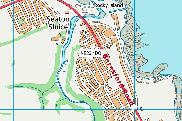 NE26 4DQ map - OS VectorMap District (Ordnance Survey)