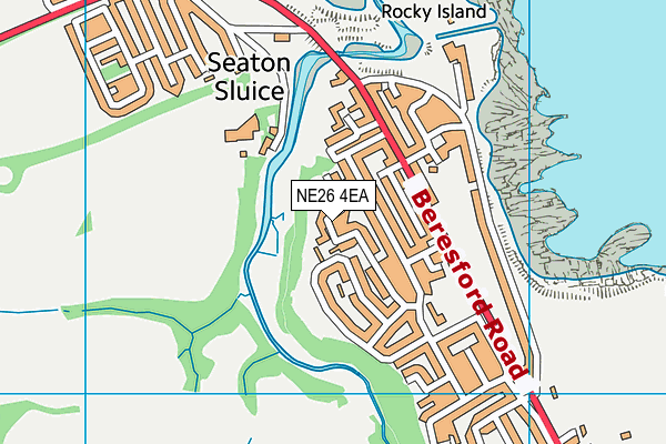 NE26 4EA map - OS VectorMap District (Ordnance Survey)