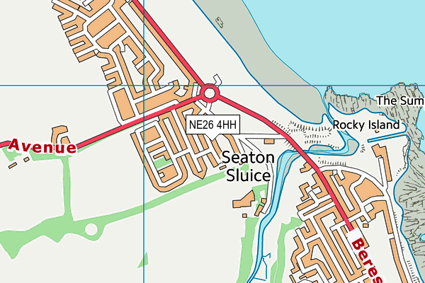 NE26 4HH map - OS VectorMap District (Ordnance Survey)