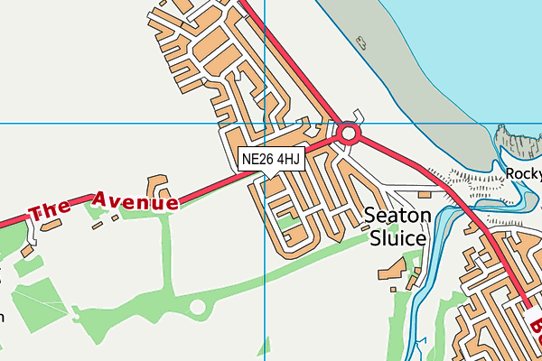 NE26 4HJ map - OS VectorMap District (Ordnance Survey)