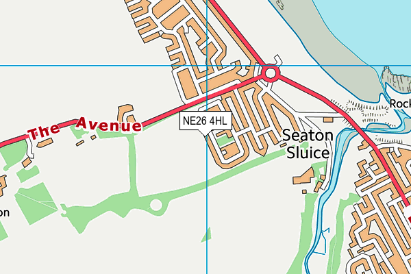 NE26 4HL map - OS VectorMap District (Ordnance Survey)