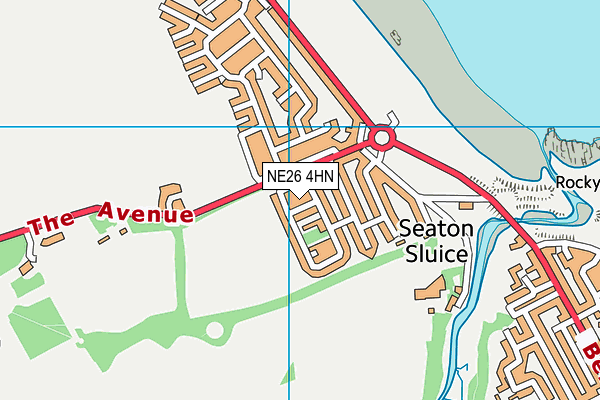NE26 4HN map - OS VectorMap District (Ordnance Survey)