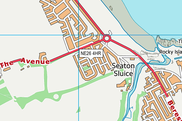 NE26 4HR map - OS VectorMap District (Ordnance Survey)