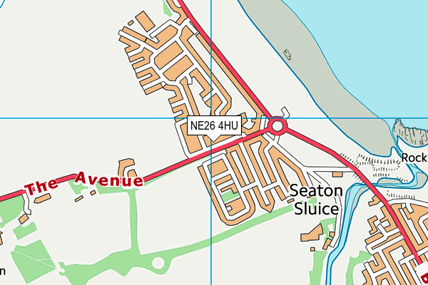 NE26 4HU map - OS VectorMap District (Ordnance Survey)
