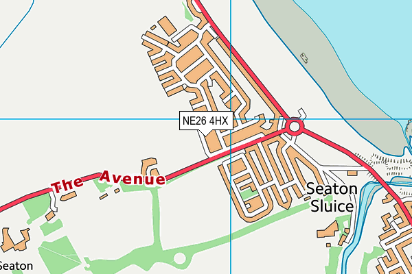 NE26 4HX map - OS VectorMap District (Ordnance Survey)