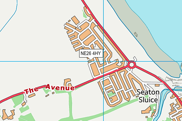 NE26 4HY map - OS VectorMap District (Ordnance Survey)