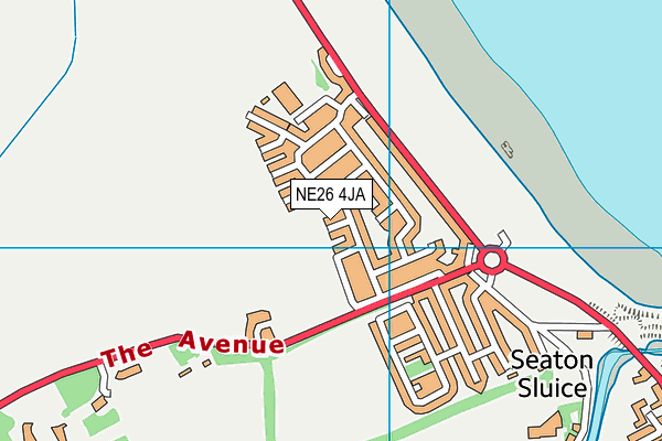 NE26 4JA map - OS VectorMap District (Ordnance Survey)