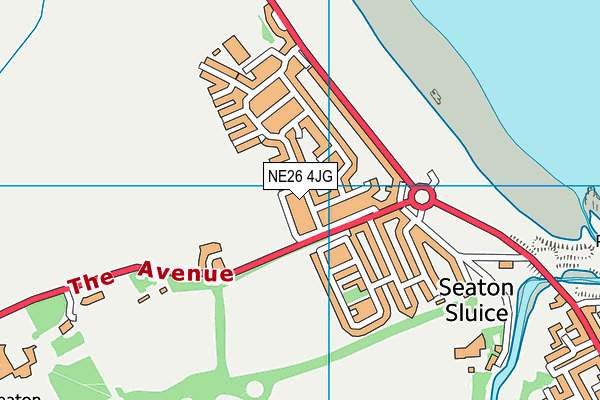 NE26 4JG map - OS VectorMap District (Ordnance Survey)