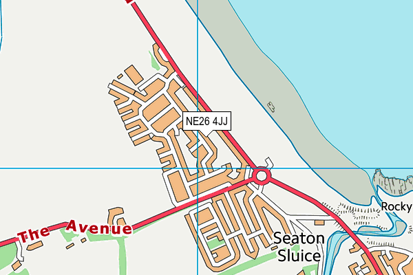 NE26 4JJ map - OS VectorMap District (Ordnance Survey)