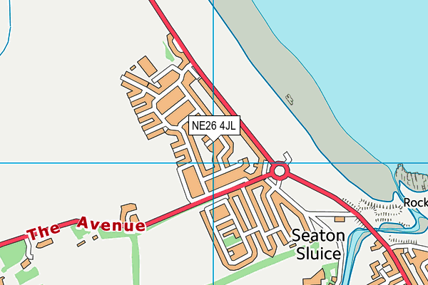 NE26 4JL map - OS VectorMap District (Ordnance Survey)