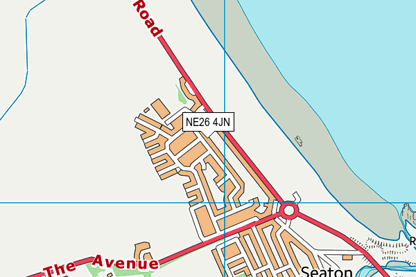 NE26 4JN map - OS VectorMap District (Ordnance Survey)
