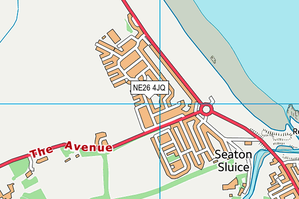 NE26 4JQ map - OS VectorMap District (Ordnance Survey)