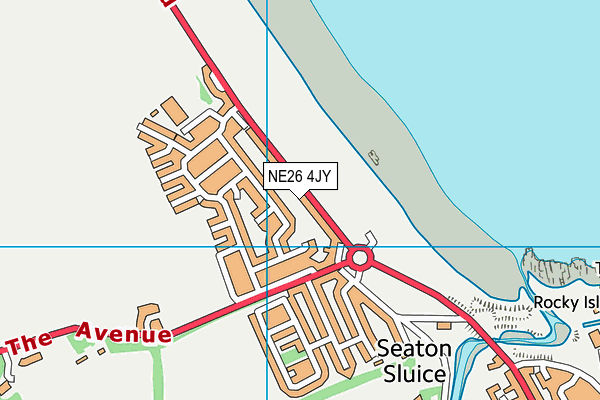 NE26 4JY map - OS VectorMap District (Ordnance Survey)