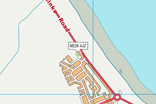 NE26 4JZ map - OS VectorMap District (Ordnance Survey)