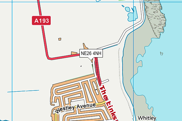 NE26 4NH map - OS VectorMap District (Ordnance Survey)