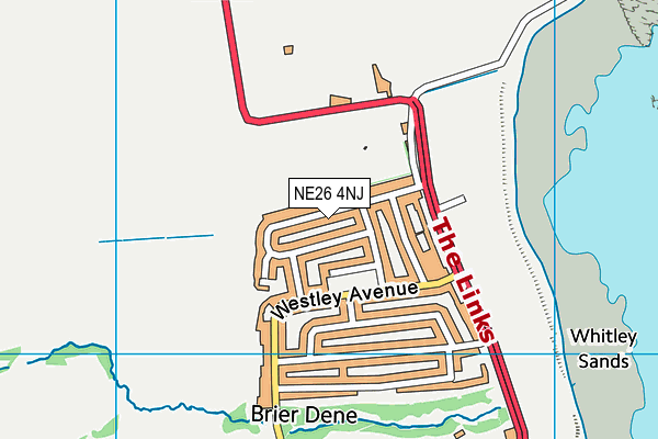 NE26 4NJ map - OS VectorMap District (Ordnance Survey)