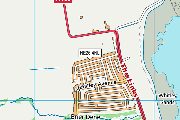 NE26 4NL map - OS VectorMap District (Ordnance Survey)