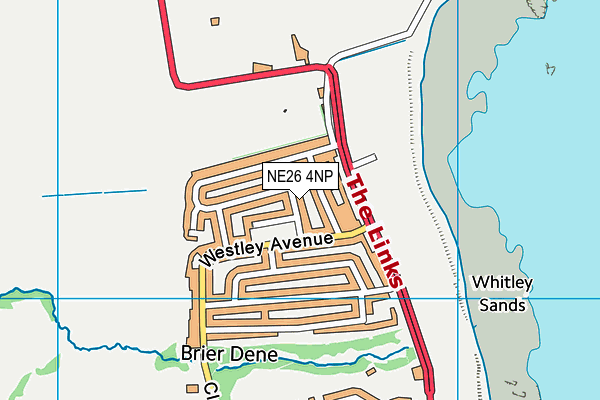 NE26 4NP map - OS VectorMap District (Ordnance Survey)