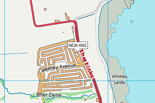 NE26 4NQ map - OS VectorMap District (Ordnance Survey)