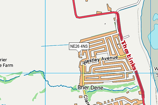 NE26 4NS map - OS VectorMap District (Ordnance Survey)