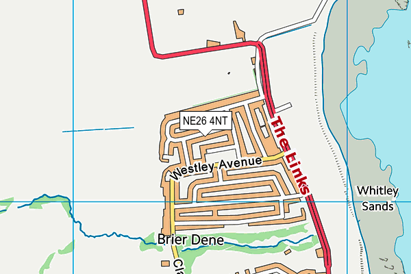 NE26 4NT map - OS VectorMap District (Ordnance Survey)