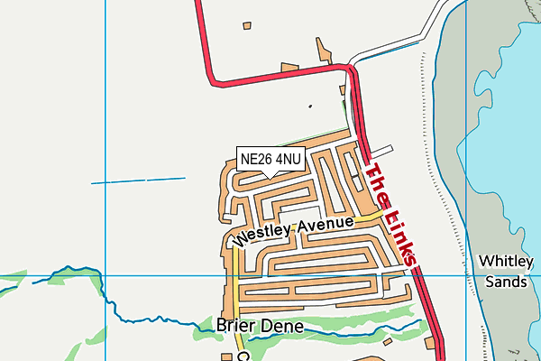 NE26 4NU map - OS VectorMap District (Ordnance Survey)