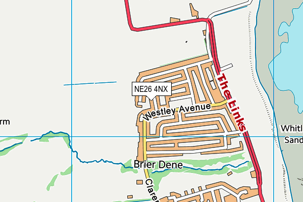 NE26 4NX map - OS VectorMap District (Ordnance Survey)