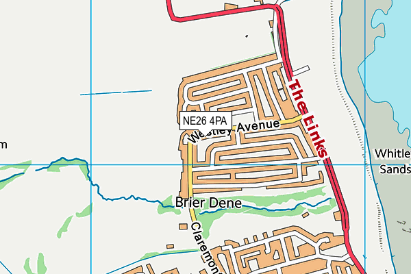 NE26 4PA map - OS VectorMap District (Ordnance Survey)