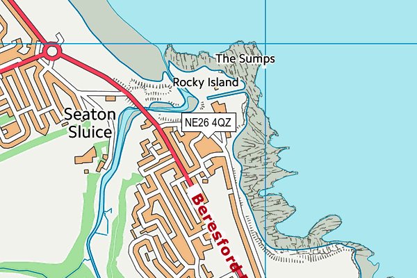 NE26 4QZ map - OS VectorMap District (Ordnance Survey)
