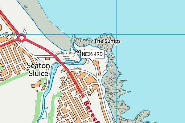 NE26 4RD map - OS VectorMap District (Ordnance Survey)