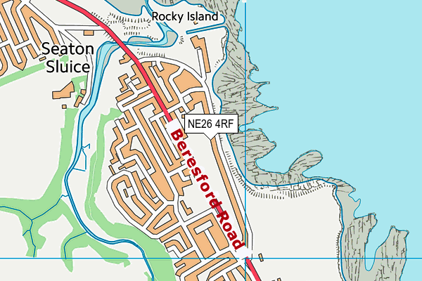 NE26 4RF map - OS VectorMap District (Ordnance Survey)