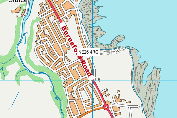 NE26 4RG map - OS VectorMap District (Ordnance Survey)