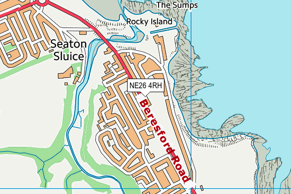 NE26 4RH map - OS VectorMap District (Ordnance Survey)