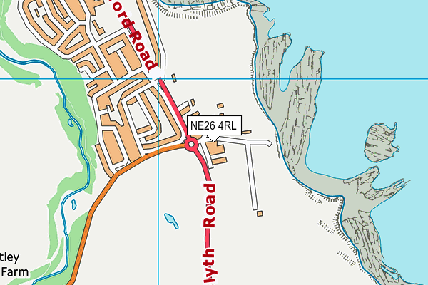 NE26 4RL map - OS VectorMap District (Ordnance Survey)