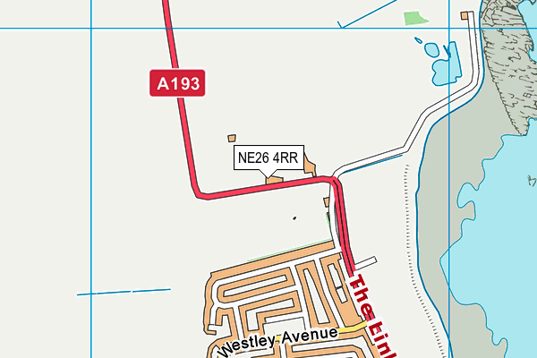 NE26 4RR map - OS VectorMap District (Ordnance Survey)
