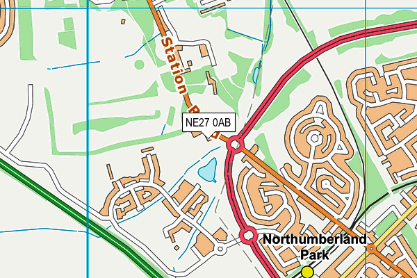 Parkside House School map (NE27 0AB) - OS VectorMap District (Ordnance Survey)