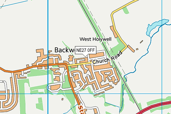 NE27 0FF map - OS VectorMap District (Ordnance Survey)