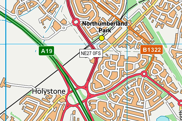 Jd Gyms (Newcastle Shiremoor) map (NE27 0FS) - OS VectorMap District (Ordnance Survey)