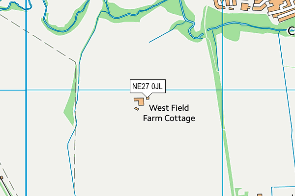 NE27 0JL map - OS VectorMap District (Ordnance Survey)