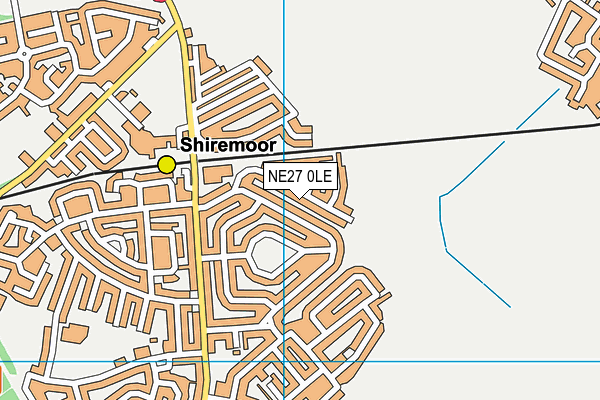 NE27 0LE map - OS VectorMap District (Ordnance Survey)