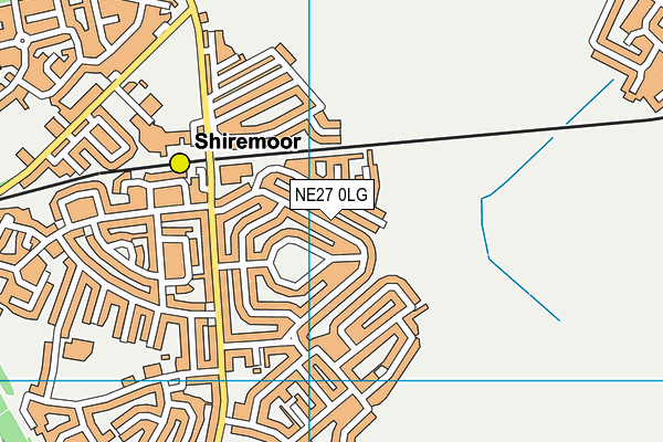 NE27 0LG map - OS VectorMap District (Ordnance Survey)