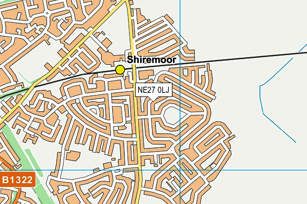 NE27 0LJ map - OS VectorMap District (Ordnance Survey)