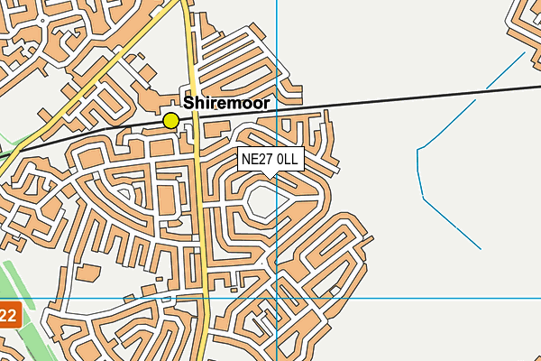 NE27 0LL map - OS VectorMap District (Ordnance Survey)
