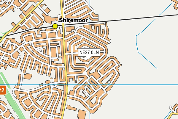 NE27 0LN map - OS VectorMap District (Ordnance Survey)