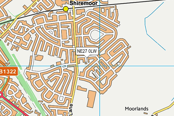 NE27 0LW map - OS VectorMap District (Ordnance Survey)