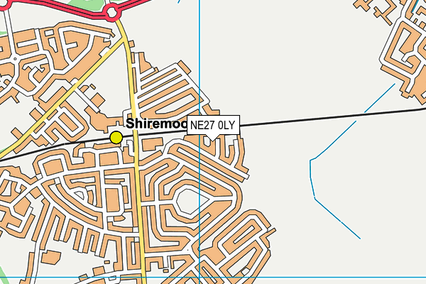 NE27 0LY map - OS VectorMap District (Ordnance Survey)