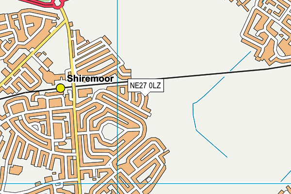 NE27 0LZ map - OS VectorMap District (Ordnance Survey)