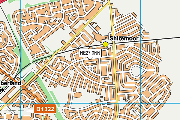 NE27 0NN map - OS VectorMap District (Ordnance Survey)